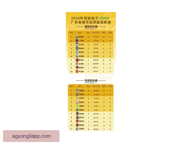 广东超级联赛最新积分榜全面解析及球队排名趋势分析